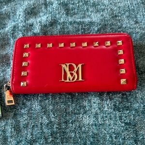 BADGLEY MISCHKA Red Studded Wallet